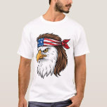 Camiseta USA Eagle American Flag Headband Patriot<br><div class="desc">Bold patriotic design featuring a proud American eagle wearing an American flag headband. This striking USA-themed artwork celebrates freedom, strength, and national pride with classic red, white, and blue aesthetics. Perfect for Independence Day celebrations, patriotic events, and anyone who loves American pride and iconic USA symbolism. A strong and eye-catching...</div>