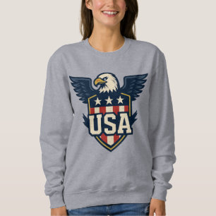 Camiseta USA Eagle Crest — Vintage Flag Shield