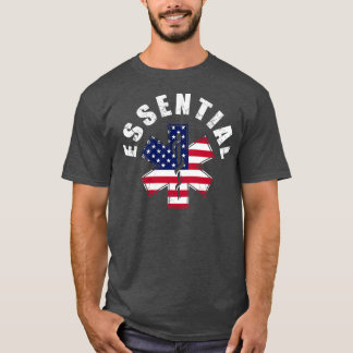 Camiseta USA Essential Worker EMT Enfermeiro Primeiros Resp