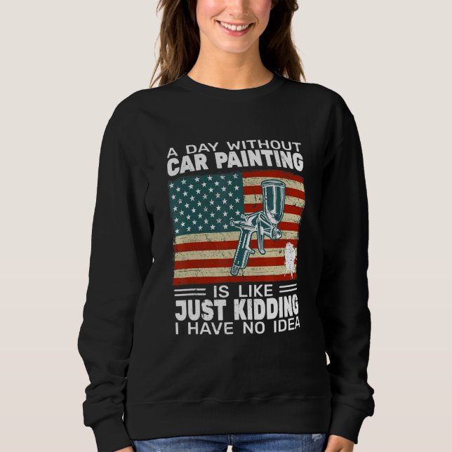 Camiseta USA Flag auto body painter car painter accessories (Frente)