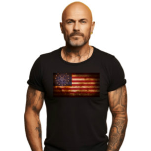 Camiseta USA Flag Baphomet T Shirt