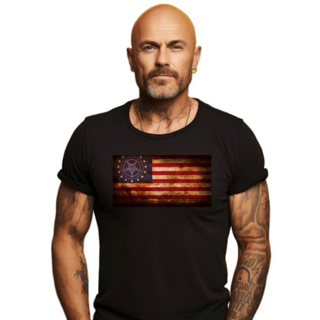 Camiseta USA Flag Baphomet T Shirt (Criador carregado)