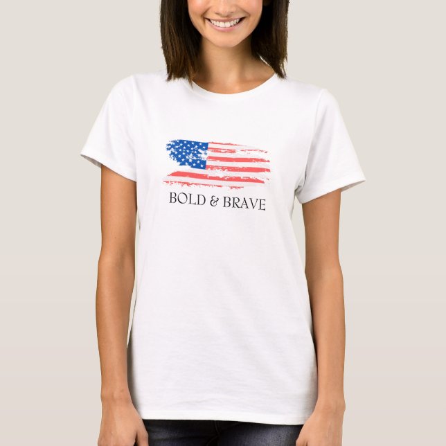 CAMISETA USA FLAG BOLD & BRAVE SHIRT (Frente)