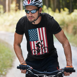Camiseta USA Flag Cycling – Patriotic Bike