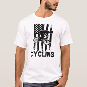 Camiseta USA Flag Cycling Sports Biker