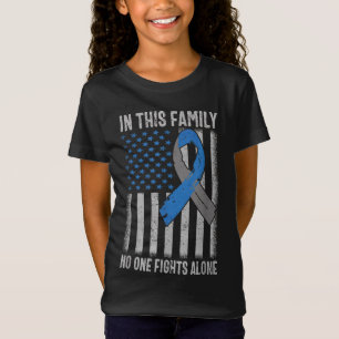 Camiseta USA Flag Diabetes Tipo 1 Suporte para a Família de