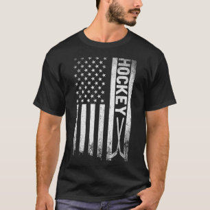 Camiseta USA Flag Hockey Stick Patriotic Goalie Gift Ho