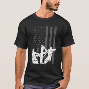 Camiseta USA Flag Lineman American Flag Patriotic Linemens