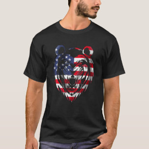 Camiseta USA Flag Lion Patriot Estados Unidos Da América