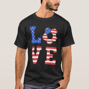 Camiseta USA Flag Love America Soccer Team American Flag