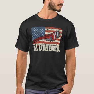 Camiseta Usa Flag Plumbing Tools American Patriotic Plumber