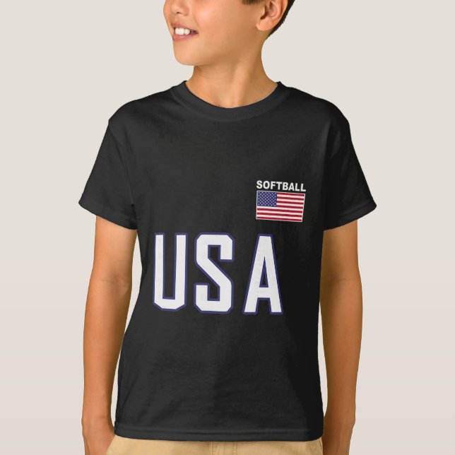 Camiseta Usa Flag Softll Pocket Team Jersey Gift T (Frente)