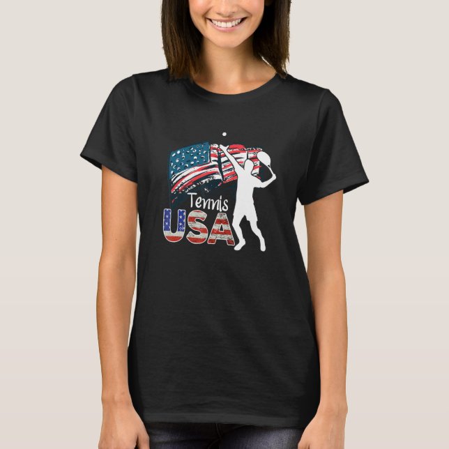 Camiseta USA flag tennis, US flag tennis, tennis, tennis (Frente)