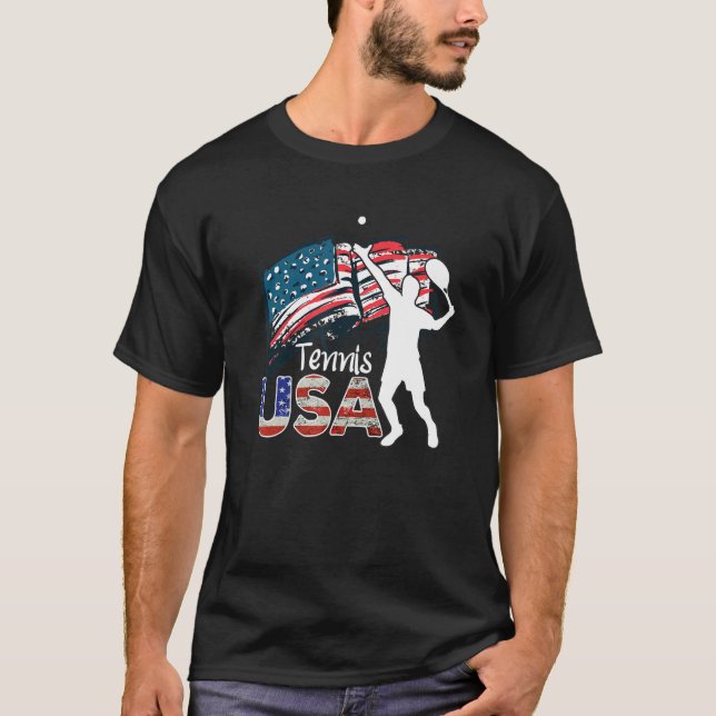 Camiseta USA flag tennis, US flag tennis, tennis, tennis (Frente)