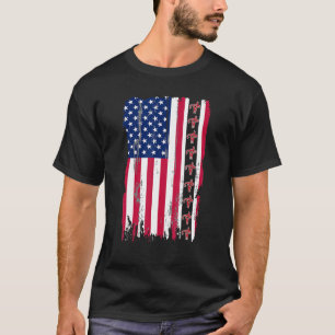 Camiseta Usa Flag Uterus Mostra Feminista Do Dedo Médio Pro