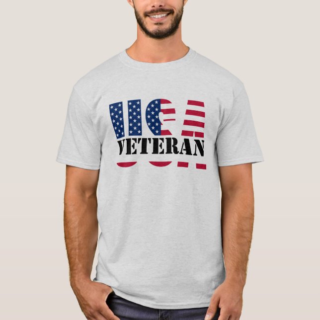 Camiseta USA Flag Veteran TShirt (Frente)