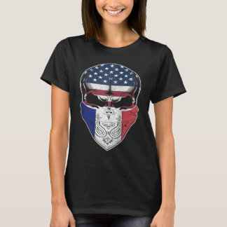 Camiseta USA França Raízes  Bandeira Franco-Americana Cavei