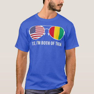 Camiseta USA Guiné Flag Sunvidles Guineense Americano
