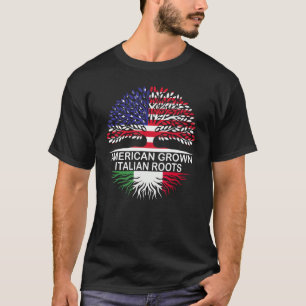 Camiseta USA & Itália Sinalizadores American Grown Italiana