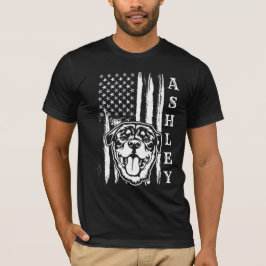 Camiseta USA Patriot Rottweiler Cão EUA