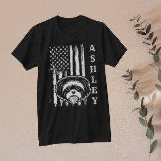 Camiseta USA Patriot Shitzu Dog US Pet