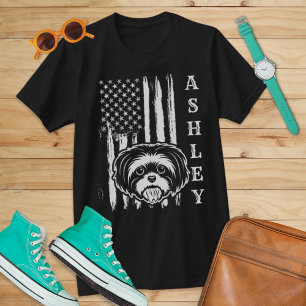Camiseta USA Patriot Shitzu Dog US Pet