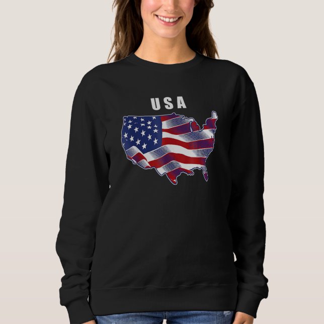 Camiseta USA Patriotic American Flag For Men Women Kids Boy (Frente)