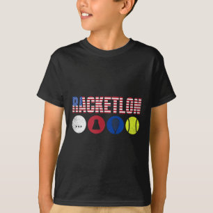 Camiseta Usa Racketlon - Tênis de Mesa Badminton Squash Tên