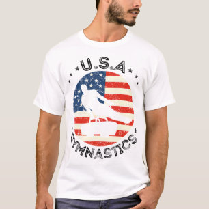 Camiseta USA Retro Gymnastics Team Suporte à ginástica dos 