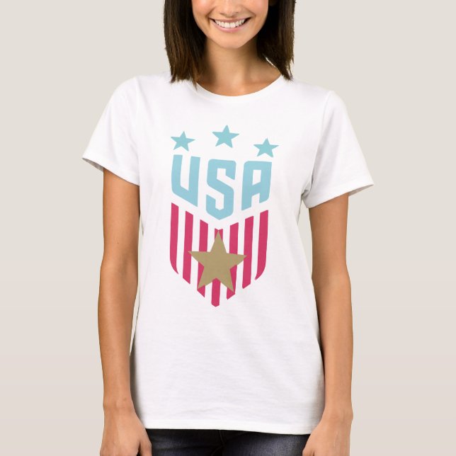 Camiseta USA Soccer Crest Gold Star (Frente)