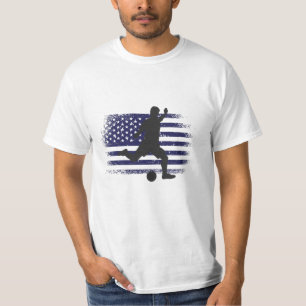 Camiseta USA Soccer Fan Jersey Mostra Bandeira Americana