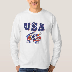 Camiseta USA Soccer Fan Jersey Mostra Bandeira Americana