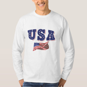 Camiseta USA Soccer Fan Jersey Mostra Bandeira Americana
