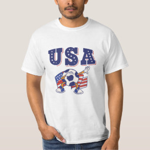 Camiseta USA Soccer Fan Jersey Mostra Bandeira Americana