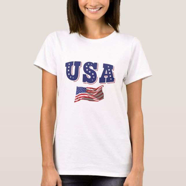Camiseta USA Soccer Fan Jersey Mostra Bandeira Americana (Frente)