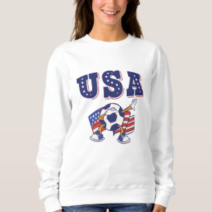 Camiseta USA Soccer Fan Jersey Mostra Bandeira Americana