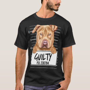 Camiseta Usa Staffordshire Terrier Mugshot Guilty Dog
