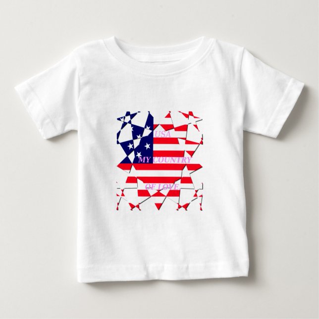 Camiseta USA Star Spangled Love My Country of Love (Frente)