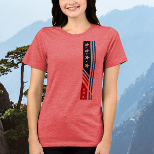 Camiseta USA Stars Stripes Gráfico T Shirt
