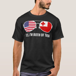Camiseta USA Tonga Flag Sunglasses Tongan Americans asperge
