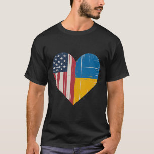 Camiseta Usa Ukraine Heart - Dupla Nacionalidade 3
