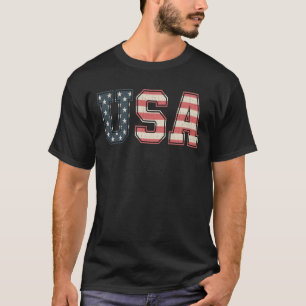 Camiseta USA Vintage Flag Patriótico USA Flag, American Fla