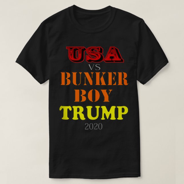 Camiseta USA vs Bunker Boy Trump 2020  (Frente do Design)
