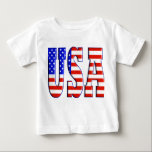 CAMISETA USA W/ AMERICAN FLAG<br><div class="desc">LETRAS USA COM BANDEIRA EUA</div>