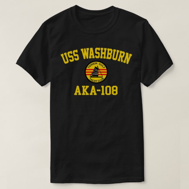 Camiseta USA Washington AKA108 Tonkin Golfo Yacht Club  (Frente do Design)