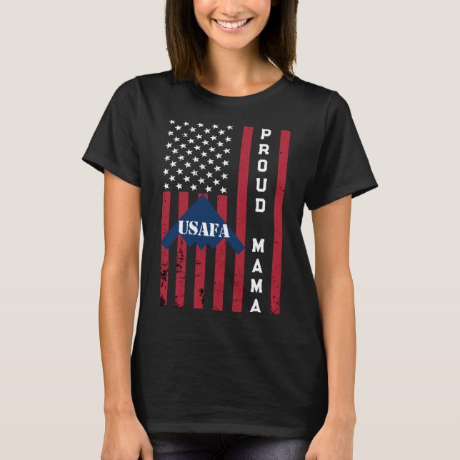 Camiseta Usafa Merch Orud Força Aérea Mãe Esposa Mamã Mãe M (Frente)