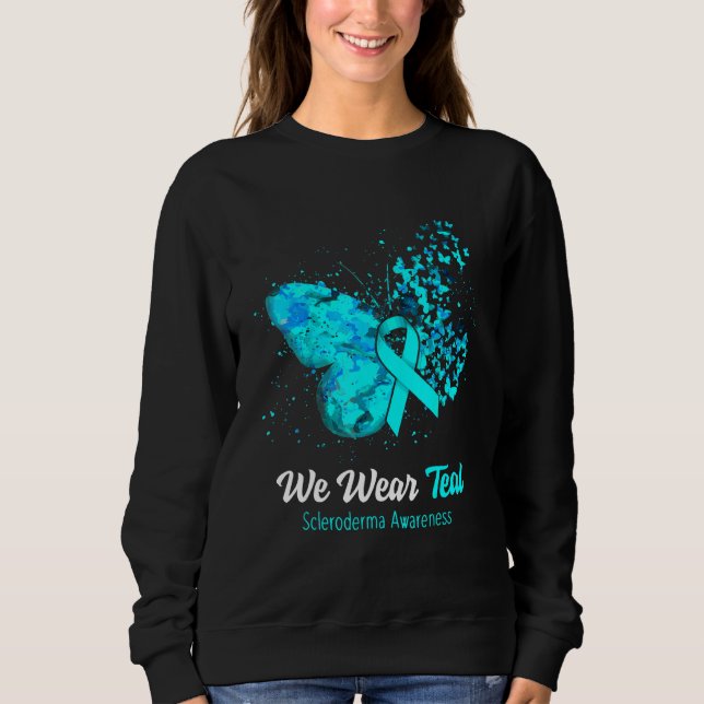 Camiseta Usamos Borboleta de Conscientização da Escleroderm (Frente)