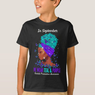 Camiseta Usamos Verde Turquesa Roxo Conscientização Prevenç