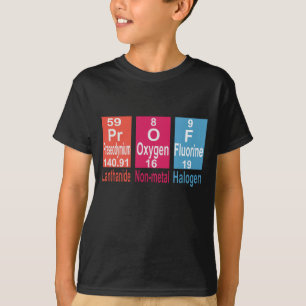 CAMISETA USANDO ELEMENTOS NA MESA PERIÓDICA PARA SOLTAR PR