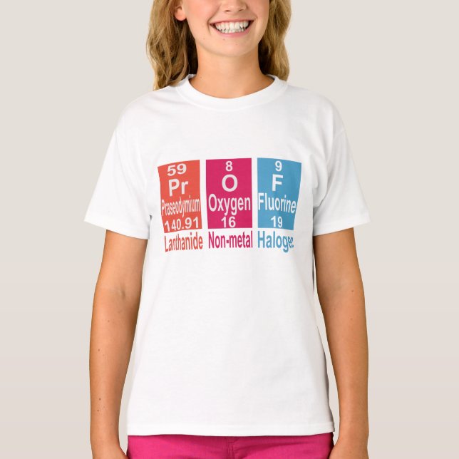CAMISETA USANDO ELEMENTOS NA MESA PERIÓDICA PARA SOLTAR PRO (Frente)